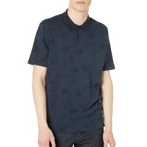 Ted Baker London Tyssen Flower Jacquard Polo Shirt Men Size Large Blue